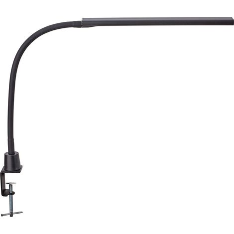 Lampe de bureau LED noir Ă pince orientable dimmable (1/5)