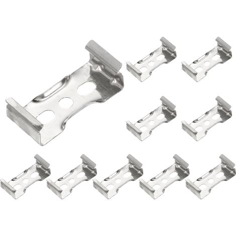 25 Pcs Supports Pour Tubes T8 En Acier Inoxydable 13" Argent (1/5)
