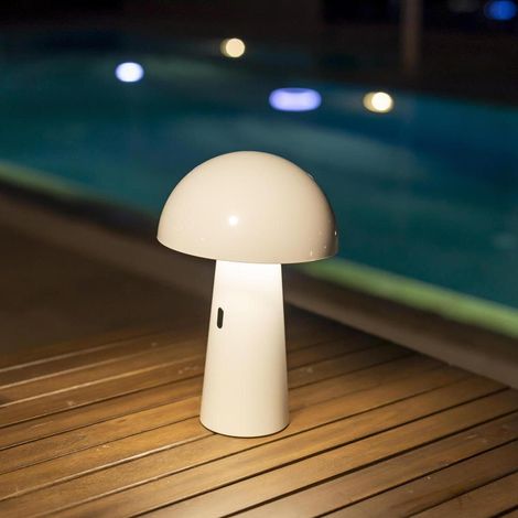 SHITAKE Tischleuchte mit wiederaufladbarem Akku. Warmes LED-Licht. Hergestellt in Spanien. (1/4)