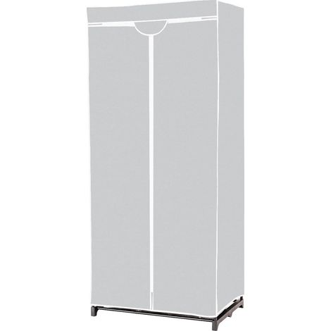 75 x 50 x 170 cm farbwahl kleiderschrank stoffschrank mit kleiderstange grau