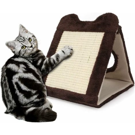 Griffoirs pour Chats, Tapis Triangulaire en Sisal Résistant, Chats Ondulé Planche à Gratter avec Multiples Angles-Fei Yu (1/3)