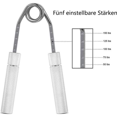 Renforceur De Poignet - Résistance Réglable 50-150 Lbs - Aluminium Et Acier - Pour Sport Et Bureau - 1 Pièce (1/2)