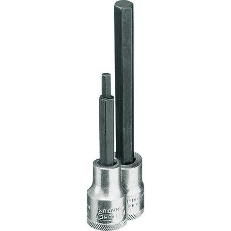 Embout tournevis 1/2 " 6 pans Gr. 5 mm, L 90 mm (G) (1/2)
