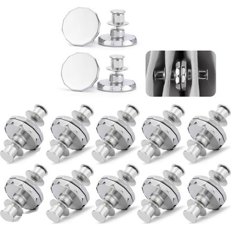 12 pares de potentes imanes, adecuados para cierrapuertas magnéticos de cortinas para el hogar, la oficina y el dormitorio no requieren perforación (17 mm). (1/5)