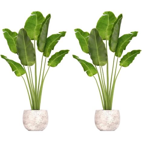 2 Pièces Autocollants Muraux Plantes Vertes En Pot Amovibles Stickers Décoratifs Diy Pour Salon Chambre Bureau 35.43X15.75 Pouces (1/5)