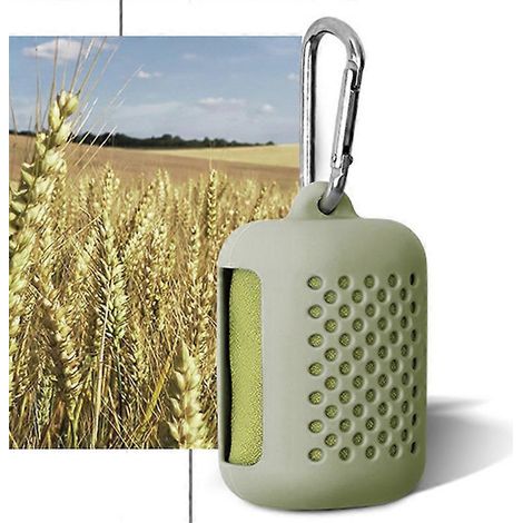 Serviette rafraîchissante instantanée en microfibre à séchage rapide, portable pour le sport, le camping, la course à pied et le yoga. (1/3)