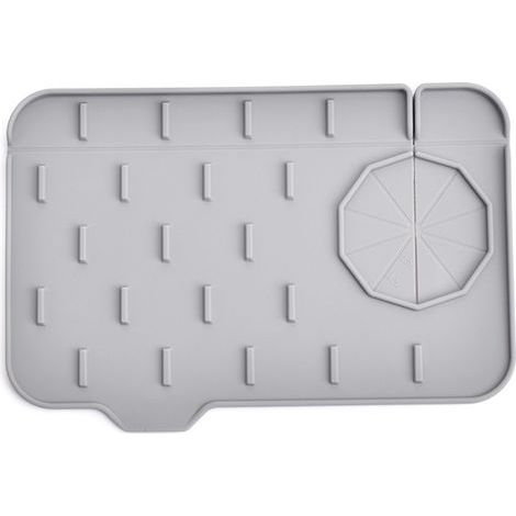 Alfombrilla de silicona para grifo, bandeja antigoteo para manija de grifo de cocina, alfombrilla de grifo de doble cara, alfombrilla de desagüe para fregadero, protector de barro (1/4)