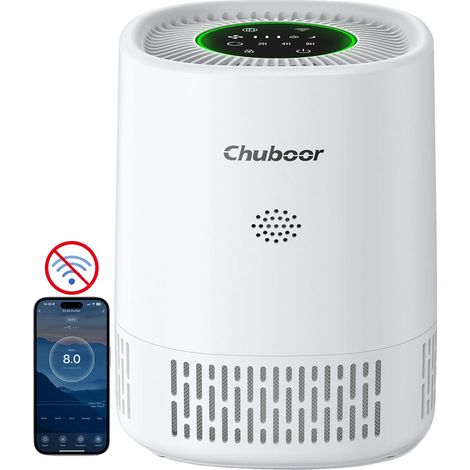 Purificateur d'air, filtre HEPA H13, fonctionnalité de contrôle intelligent, Blanc-sans wifi, 1.5KG-c (1/2)