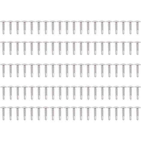 100 vis M4.2x19 vis autotaraudeuses tête ronde avec rondelle en acier inoxydable 304, lot de 100 pièces (1/5)