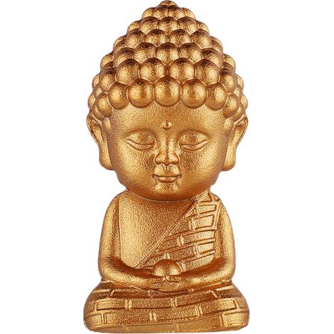 Statue Bouddha - Laiton - Décoration Intérieure Bureau Salon Chambre - 5,5 x 3,2 x 2,8 cm - 1 Pièce (1/5)