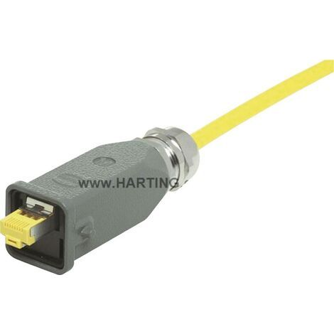 Connectique Han® 3 A RJ45 10 G HARTING 09451151560 RJ45 mâle, droit Pôle: 8 pôles noir 1 pc(s) C73062 (1/4)