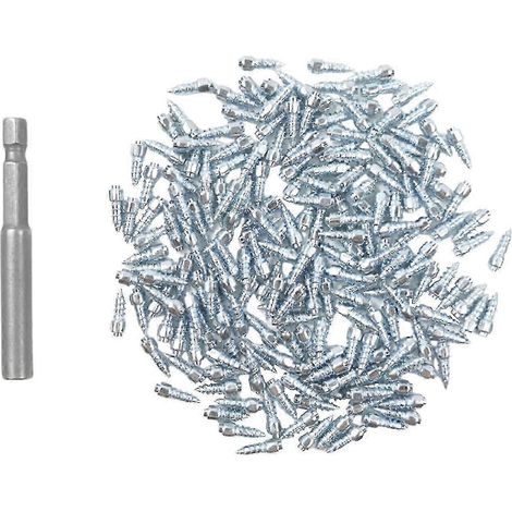 Lot de 100 crampons à visser en carbure pour pneus neige, compatibles avec vélos, scooters, motos et quads. Crampons antidérapants pour pneus neige. (1/5)
