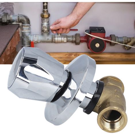 1/2-Zoll-Absperrventil aus Messing, 1/2"-NPT-Innengewinde x 1/2"-NPT-Innengewinde, Durchflussregelventil für Hauswasserleitungen (1/5)