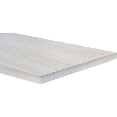 Mensola in Truciolare 80 x 20 x 1,8 Frassino Ecopan Bianco 5 Pezzi