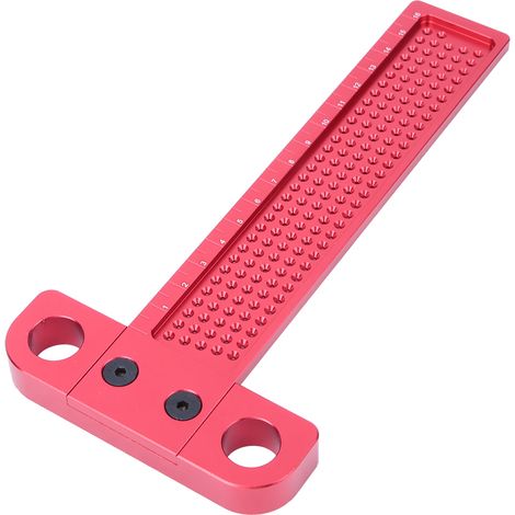 Anreißlineal T-Typ aus Aluminiumlegierung, Lochlehre, Schreiner-Markierungswerkzeug (Ausführung A) (1/5)