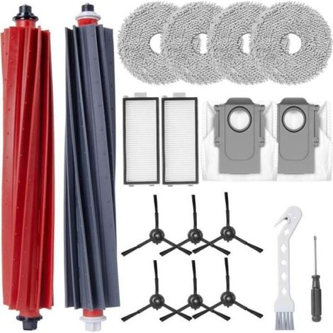 Kit d'accessoires pour Roborock Qrevo Master-Qrevo Slim Robot aspirateur - - Brosse, 6 Filtre, Sacs, Chiffons - Lot de (1/4)