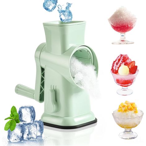 Machine à granités, broyeur à glace doté de doubles lames à 45° et d'une ventouse stable, très efficace et facilitant le travail, idéale pour le camping, les cocktails, le café glacé et les desserts (1/5)