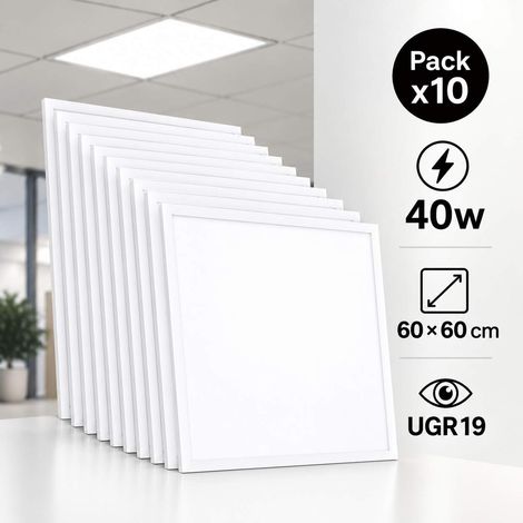 Pack X 10 - Panel LED Empotrable Backlit 60x60cm - 40W -