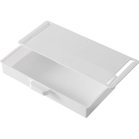 Boîte de rangement sous bureau, organiseur de tiroir, grande capacité, robuste, boîte de rangement adhésive, organiseur de bureau pour bureau, maison, école, blanc