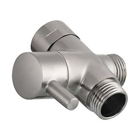 7.3x6.7x4.8cm Brushed Nickel Solid Brass 3-Way Valve G1/2" Hand Shower Shower Components Universal Fitting (1/5)
