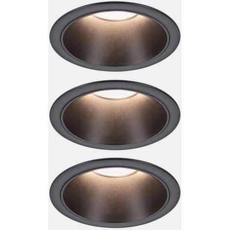 Paulmann Cole faretti ad incasso nero opaco 88 mm di diametro