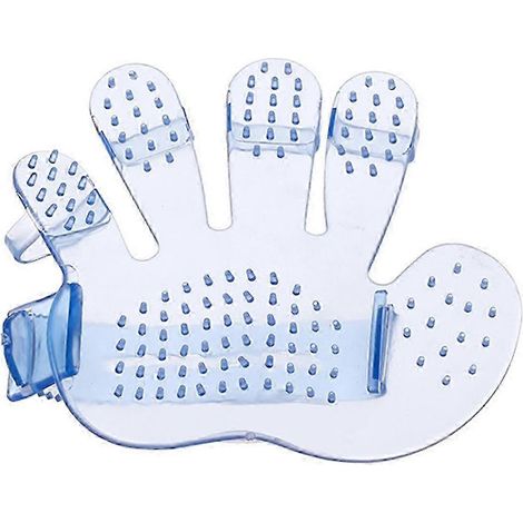 Brosse de bain pour animaux (1 pièce) avec un peigne de massage relaxant en caoutchouc et une poignée réglable, compatible avec les chiens et les chats à poils longs et à poils courts. (1/5)