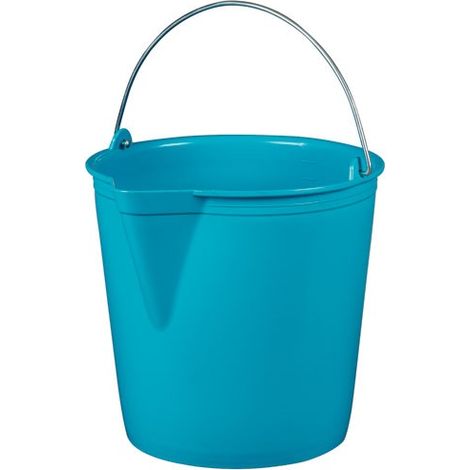 Eimer mit Ausguss 29 cm / 13 l Blau - Green Line - Aluminium und Kunststoff