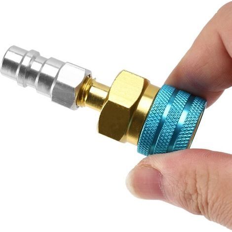 R1234Yf à R134a Coupleur de CôTé Bas, Raccord Adaptateur Tuyau R12 Connecteur pour la Climatisation des Voitures (1/4)