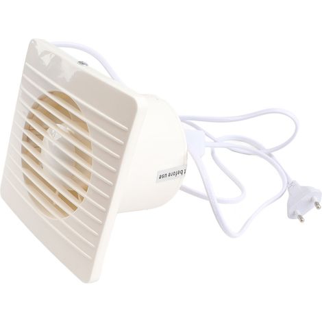 Ventilateur d'extraction mural pour fenêtre, avec interrupteur, pour salle de bain, cuisine, Garage, Ventilation efficace, blanc, 4 pouces, 15W, 64 m³/h, prise ue, 220V (1/2)