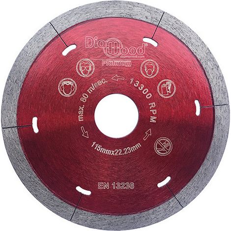 Disque Diamant Pro SWORD D. 115 x Al. 22,23 x Ht. 5 x Ép. 1,5 mm - Porcelaine, Granite, Marbre, Ardoise - Diamwood (1/2)