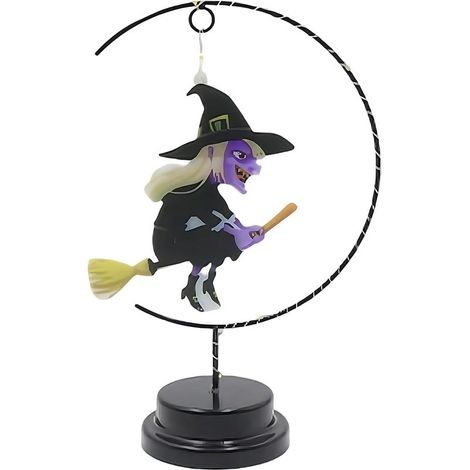 Veilleuse Sorcière Volante - Lampe de Chevet Gothique (1/5)