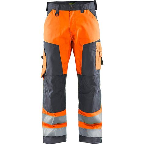 Pantalon de travail haute visibilité 1566 - Orange fluo/Gris anthracite M - FR(44) - SE(C50) - Courtes