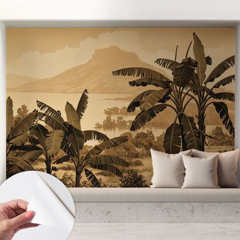 Papier peint autocollant adhésif avec imprimé motifs uniques apparence moderne Panorama tropical 208x146 cm (1/5)