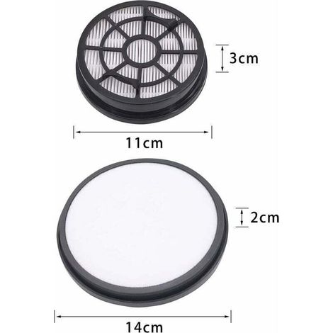 Prefiltri e postfiltri lavabili per aspirapolvere ciclonico Rowenta Swift Power RO2932EA RO2933EA RO2957EA RO2981EA RO2910EA RO2913EA RO2915EA, sostituiscono il modello ZR904301. (1/4)
