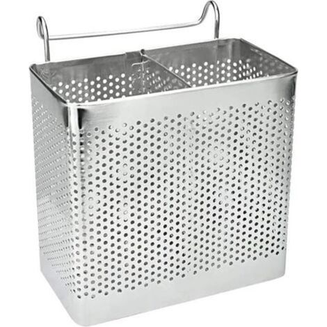 Égouttoir Crediri pour couverts de cuisine, panier à couverts, porte-couverts, organisateur d'évier en acier inoxydable pour ranger et utiliser les ustensiles de cuisine, cuillères, fourchettes (1/5)