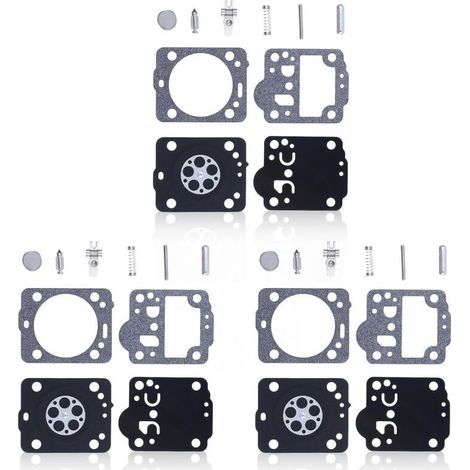 Lot de 3 Kit de Joint de Carburateur et de Diaphragme Pour Husqvarna 236 Carburateur ZAMA C1T-EL41A C1T-W33 Tronçonneuse, Remplacement Pour ZAMA GND-83 (1/4)