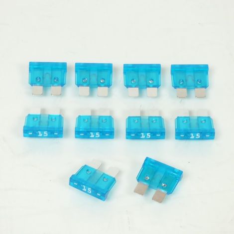 10er-Pack 15a Flachsicherung Standard steckbar 19x19x5mm für (1/4)