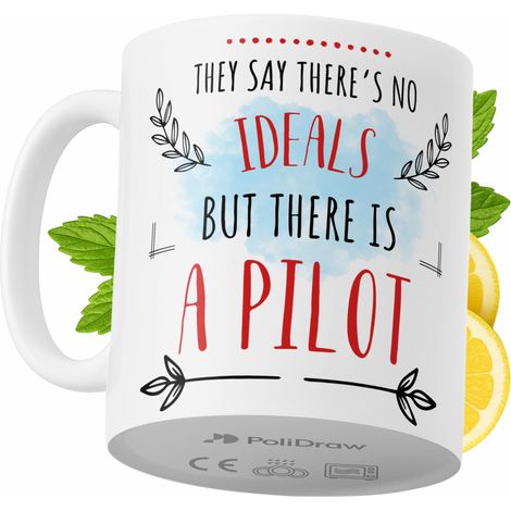 Tazza da caffè/tè divertente e umoristica per un pilota, con grafica e testo divertenti. Tazza ideale per compleanni, onomastici e festività. Tazza premium per occasioni speciali, per casa, ufficio, l