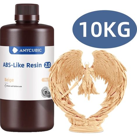 Resina per stampanti 3D, elevata resistenza, polimerizzazione rapida, beige. (1/2)