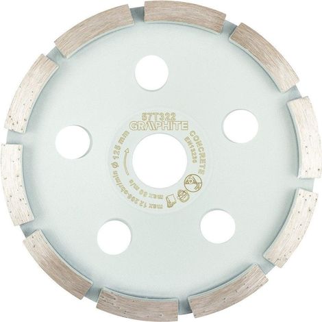 Mola diamantata graphite 125 mm colore argento alta qualità