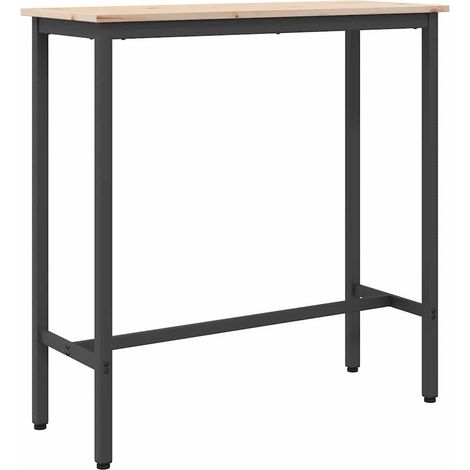 Table Natural 100 x 40 x 101 cm Engineered Wood and Steel vidaXL