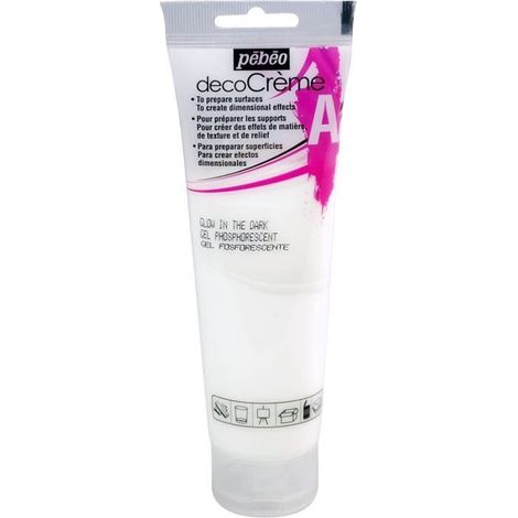 Peinture Auxiliaire - PEBEO - DecoCrème Glow In The Dark - 120ml - Phosphorescent - Mat