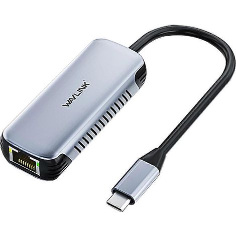 Adaptateur Ethernet WAVLINK USB-C vers 5 Gbit/s, convertisseur réseau Gigabit USB-C vers RJ45 pour ordinateur portable Windows 10/11 et Mac OS 11 (1/5)