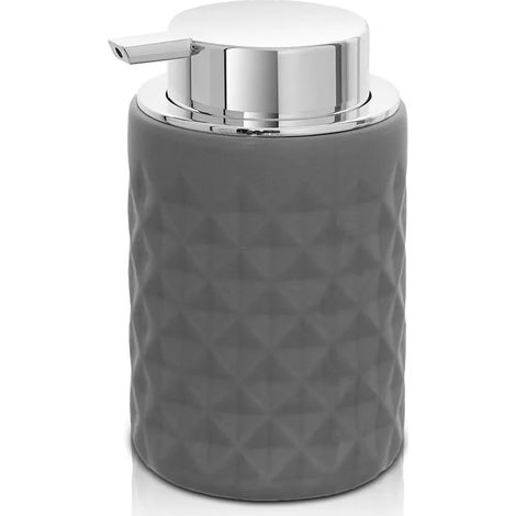 Dispenser sapone grigio da appoggio in ceramica Cristal (1/5)
