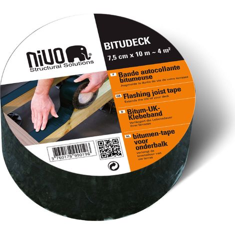 Bande bitumeuse autocollante 10m x 7.5cm mm
