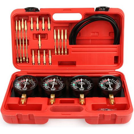 Jauge d'équilibrage de synchronisation de carburateur à vide à 4 cylindres, jauge d'équilibrage de synchroniseur de carburateur universel, testeur de pression pour 2 3 4 carburateurs moteur de moto (1/5)