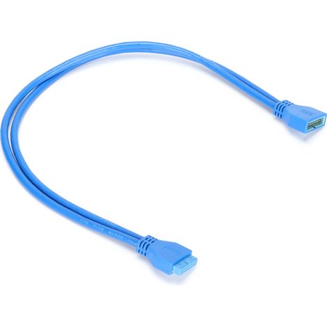 Câble d'extension USB 3.0 20 broches mâle-femelle 50 cm pour PC Windows, Mac, Linux