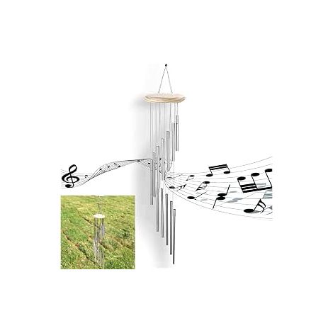 Carillon à Vent de Jardin,Carillons éoliens Carillon d'extérieur en Aluminium Carillons Décoratifs Extérieur Bells Bois Wind Chime Carillon Commémoratif pour l'extérieur pour Cour Porche (1/5)