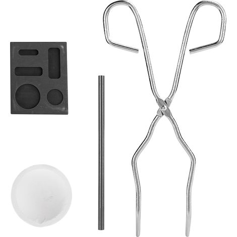Lot de 4 creusets en quartz, pince longue, auge et baguette de mélange pour kit de fusion en graphite (1/5)