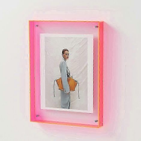 Cadre photo en acrylique avec porte-photo coloré et transparent pour la décoration murale de la chambre (1/5)